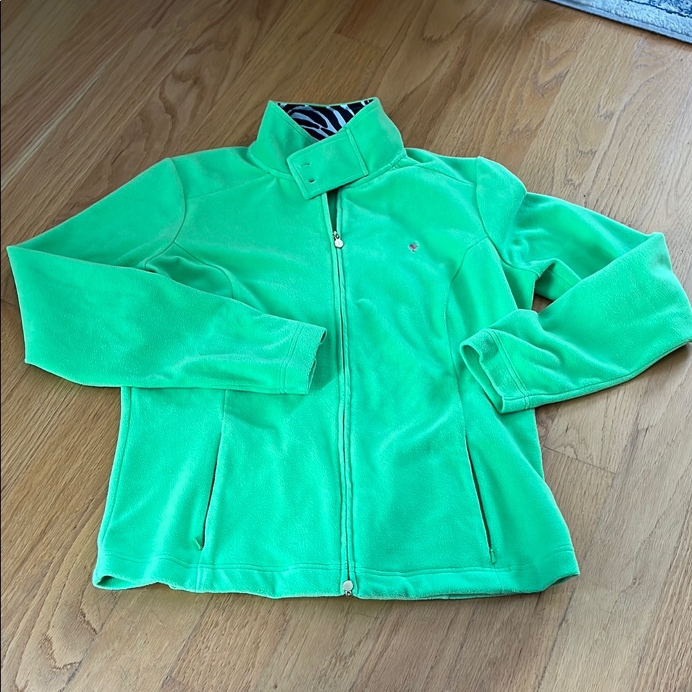 Lilly Pulitzer size extra large lime green full zip fleece